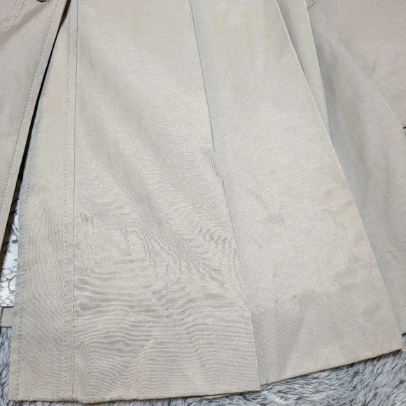 Guess Trench Coat Jacket Long Buttons Medium Gray Silver - Picture 9 of 10